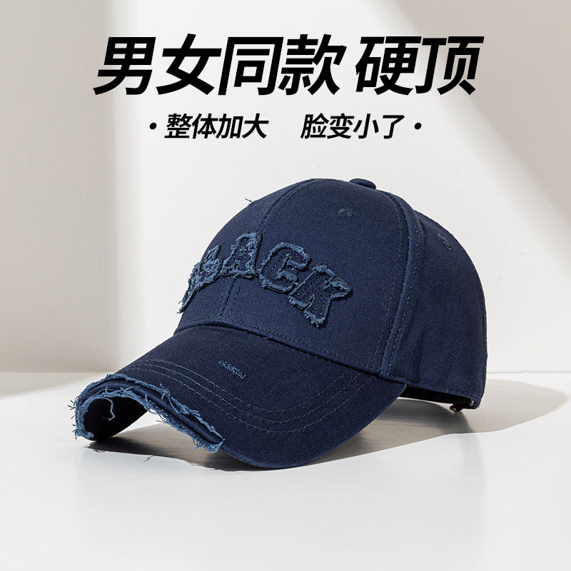 Wholesale Hard top holed distressed cap